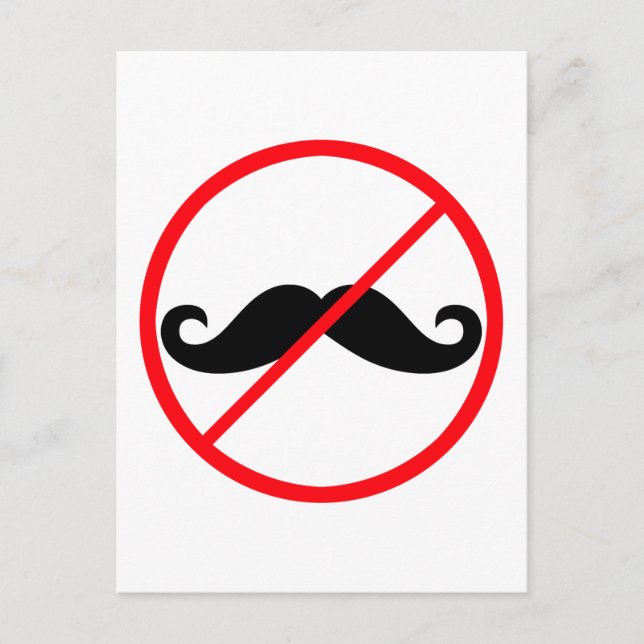 Cartão Postal É proibido o bigode! (Frente)
