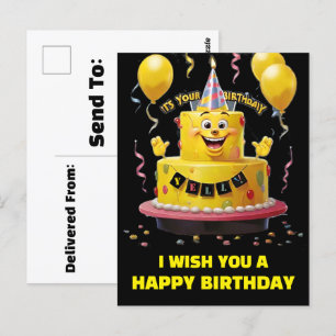 Cartão Postal É seu aniversário, desejo feliz aniversário