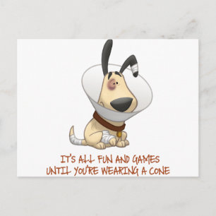 Cartão Postal É tudo divertido e jogos até você Vestir um Con