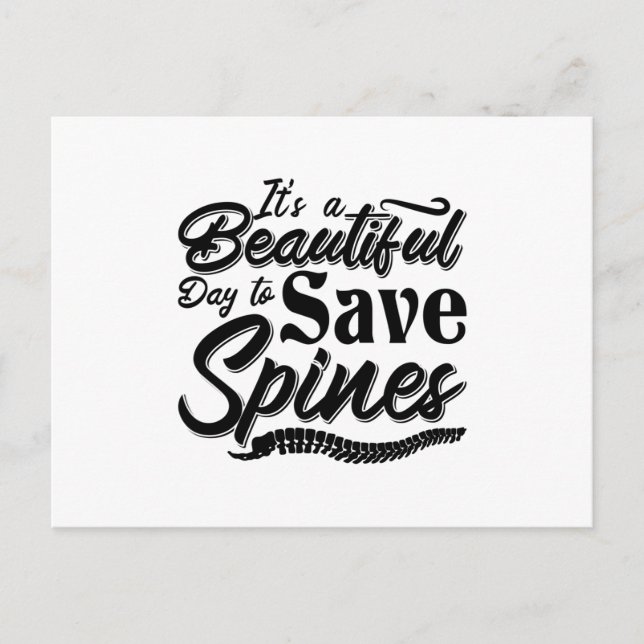 Cartão Postal É um belo dia quiroprático quiroprático (Frente)
