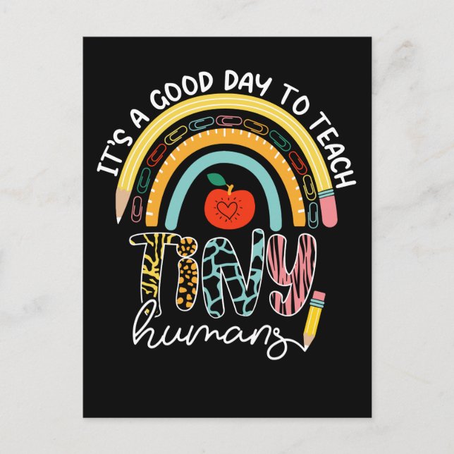 Cartão Postal É Um Bom Dia Ensinar Humanos Pequenos, Não 2/2 (Frente)
