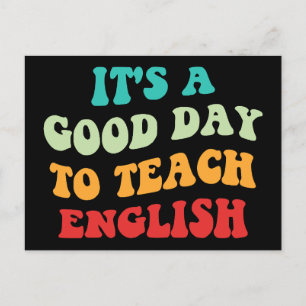 Cartão Postal É um bom dia para ensinar inglês