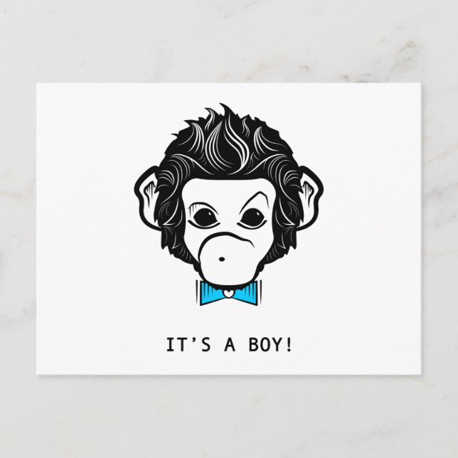 Cartão Postal é um menino! senhor macaco (Frente)