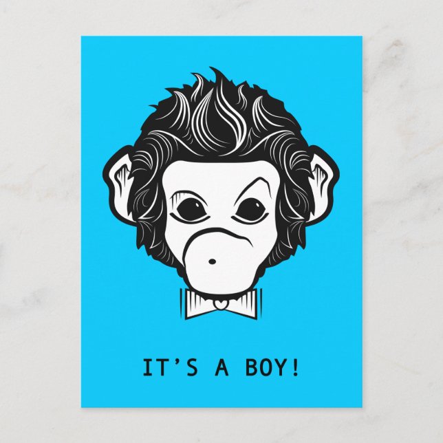 Cartão Postal é um menino, senhor macaco (Frente)