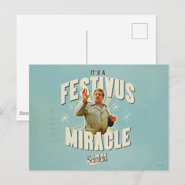 Cartão Postal É um Milagre do Festivus (Frente/Verso)