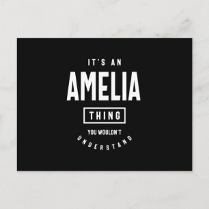 Cartão Postal É uma Amelia Thing. Presente de nome personalizad
