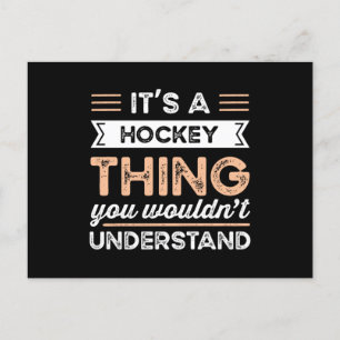 Cartão Postal É uma Coisa de Hockey Presente engraçado de esport