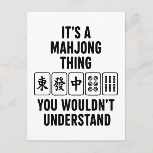 Cartão Postal É uma coisa de Mahjong que você não entenderia
