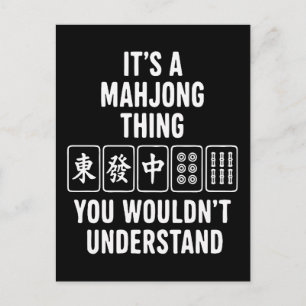 Cartão Postal É uma coisa de Mahjong que você não entenderia