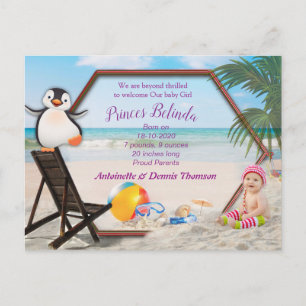 Cartão Postal É uma garota - bebê de Natal