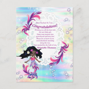 Cartão Postal É uma garota - uma sereia bebê