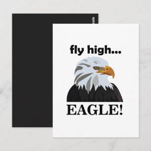 Cartão Postal Eagle Bald Eagle Voa Alta Águia