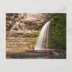 Cartão Postal Eagle Cliff Falls, Havana Glen, Nova York