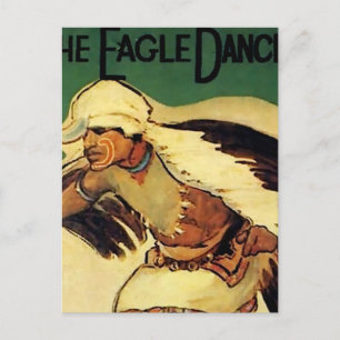 Cartão Postal "Eagle Dancer" Arte Ocidental de Gerald Cassidy