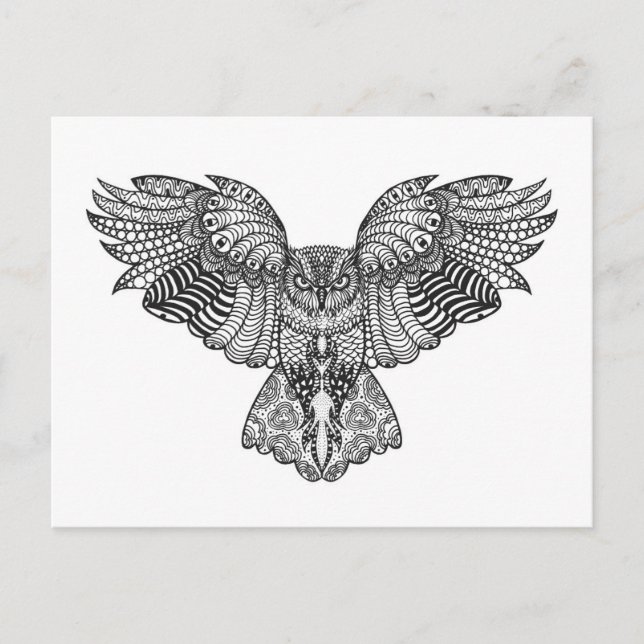 Cartão Postal Eagle Owl Inspirou (Frente)