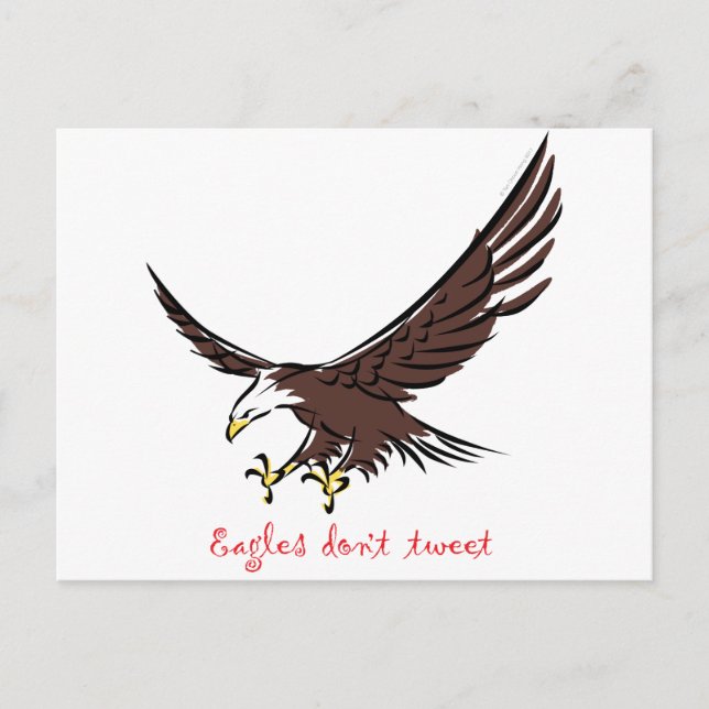 Cartão Postal Eagles Não tuíta (Frente)