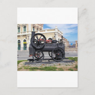 Cartão Postal Early Steam Locomotive in Cartagena.