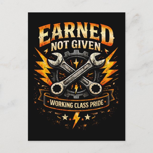 Cartão Postal Earned Not Given (Frente)