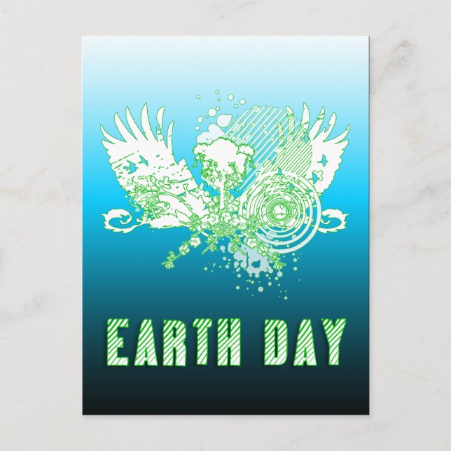 Cartão Postal earth day : hi-fi tree (Frente)