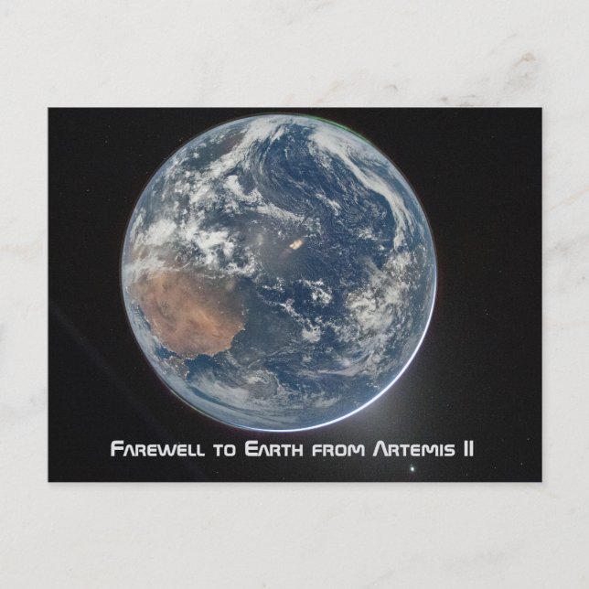 Cartão Postal Earth From Artemis II (Frente)
