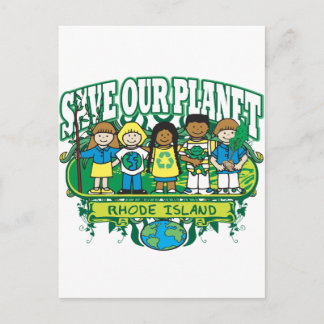 Cartão Postal Earth Kids Rhode Island