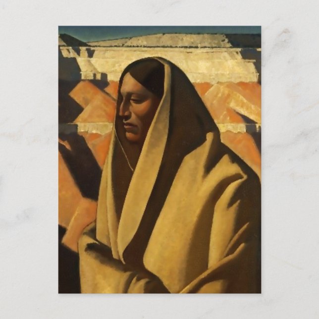 Cartão Postal "Earth Knower" Arte Ocidental de Maynard Dixon (Frente)