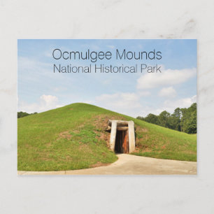Cartão Postal Earth Lodge, Ocmulgee Mounds, Georgia