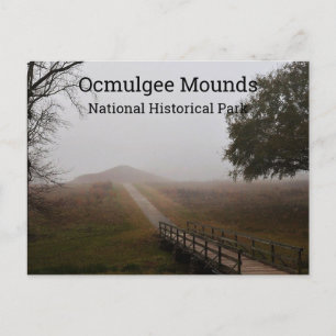 Cartão Postal Earth LodgeTrail, Ocmulgez Mounds, Georgia Postcar