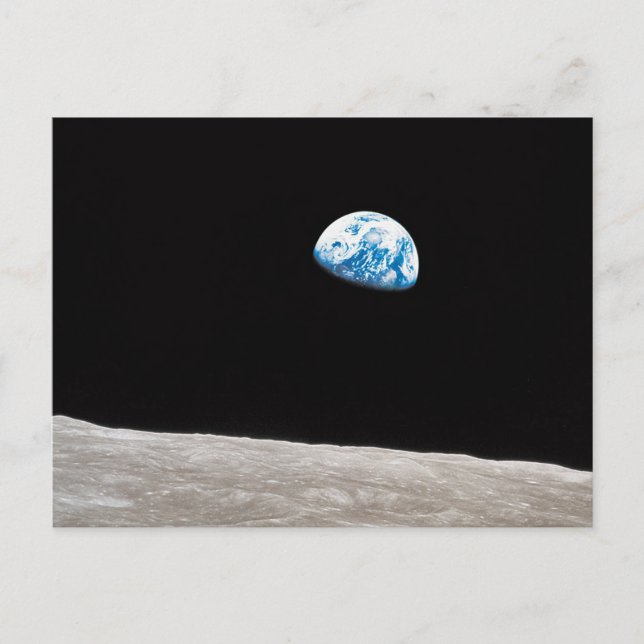 Cartão Postal Earthrise William Anders (Frente)
