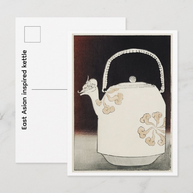 Cartão Postal East Asian inspired kettle (Frente/Verso)