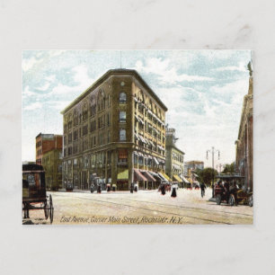Cartão Postal East Ave, Canto de Main, Rochester, Nova Iorque,