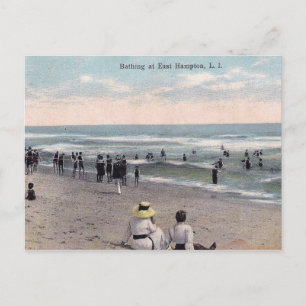 Cartão Postal East Hampton NY, Long Island, Beach Scenage Vintag