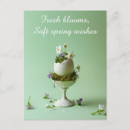 Cartão Postal Easter Greeting Card Floral Spring Elegant