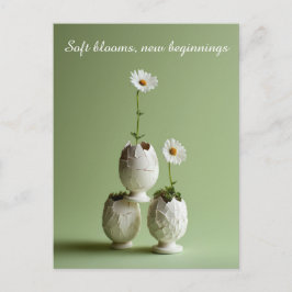 Cartão Postal Easter Greeting Card Soft Spring Minimal