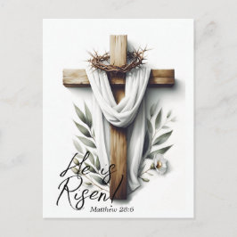 Cartão Postal Easter Morning Cross with Crown of Thorns 
