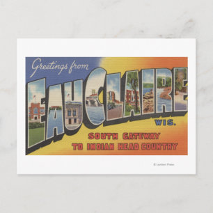 Cartão Postal Eau Claire, Wisconsin - Grandes Cenas de Letra