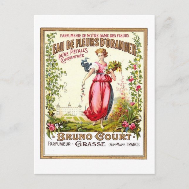 Cartão postal Eau de Fleurs d'Orangers (Frente)