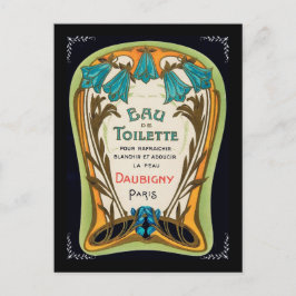 Cartão Postal Eau de Toilette Doubigny Paris