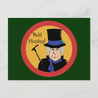 Cartão Postal Ebenezer Scrooge Bah! Humbug!