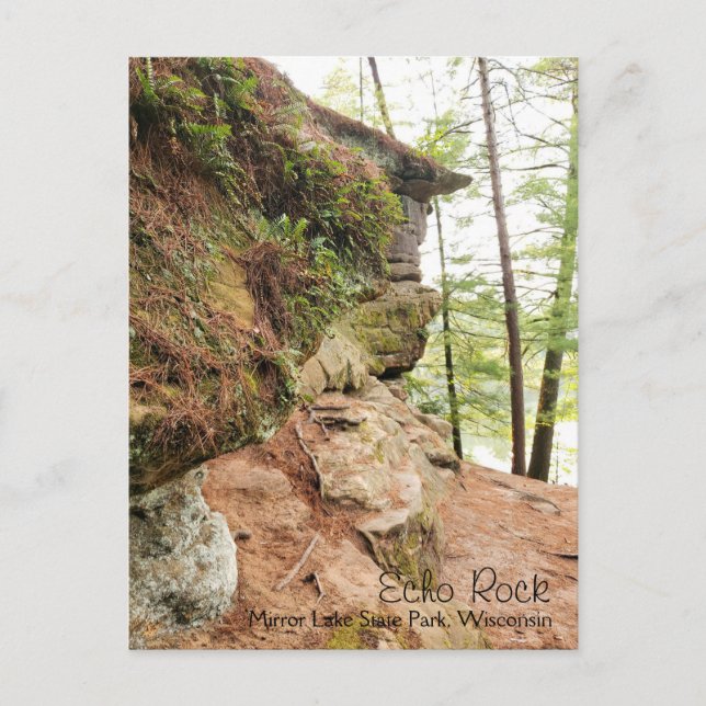 Cartão Postal Echo Rock in Mirror Lake State Park (Frente)