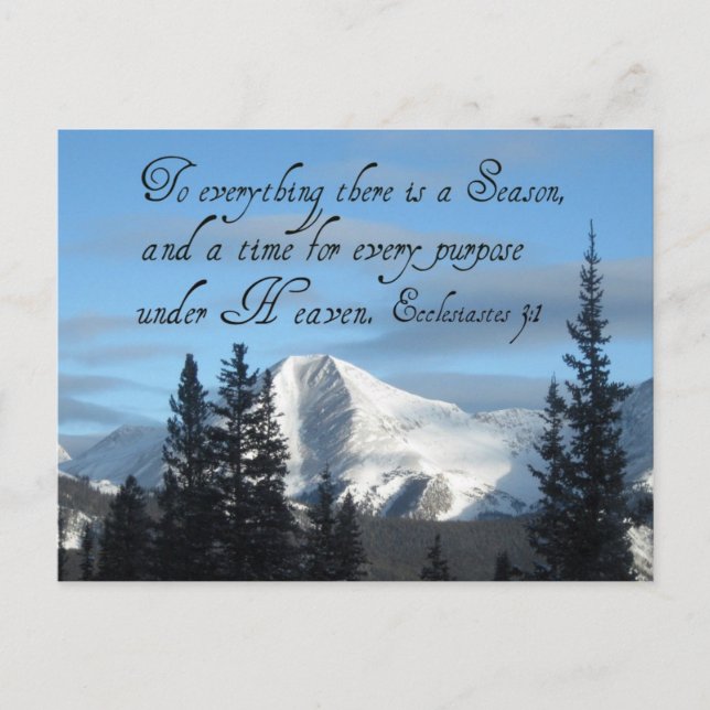 Cartão Postal Eclesíastos 3:1 (Frente)