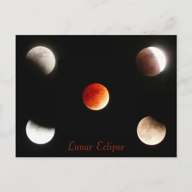 Cartão Postal Eclipse lunar (Frente)