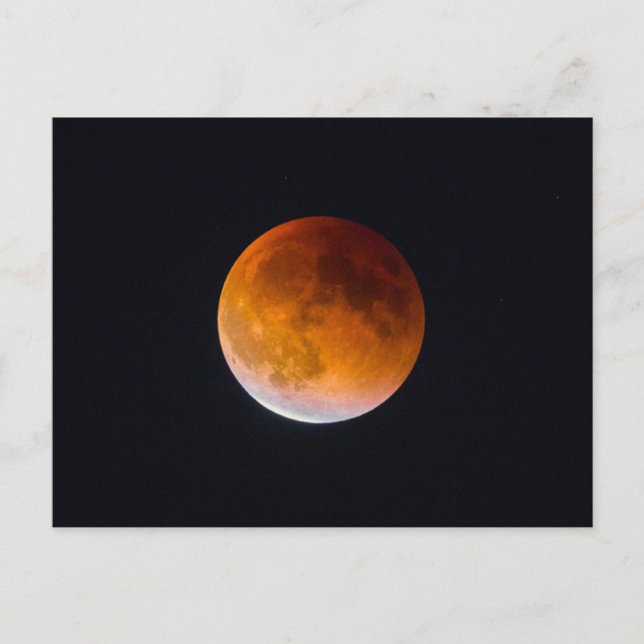 Cartão Postal Eclipse Lunar Blue Moon | Estado de Washington (Frente)