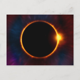Cartão Postal Eclipse Moon Sun Twilight