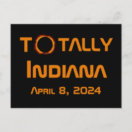 Cartão Postal Eclipse Solar 2024 de Indiana Total