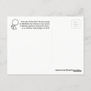 Cartão Postal Eclipse Solar do Cartão-postal de 2017