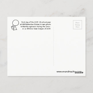 Cartão Postal Eclipse Solar do Cartão-postal de 2017