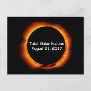 Cartão Postal Eclipse Solar Total 2017