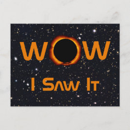 Cartão Postal Eclipse Solar Total 2024 WOW I Vi