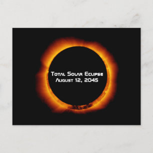 Cartão Postal Eclipse Solar Total 2045